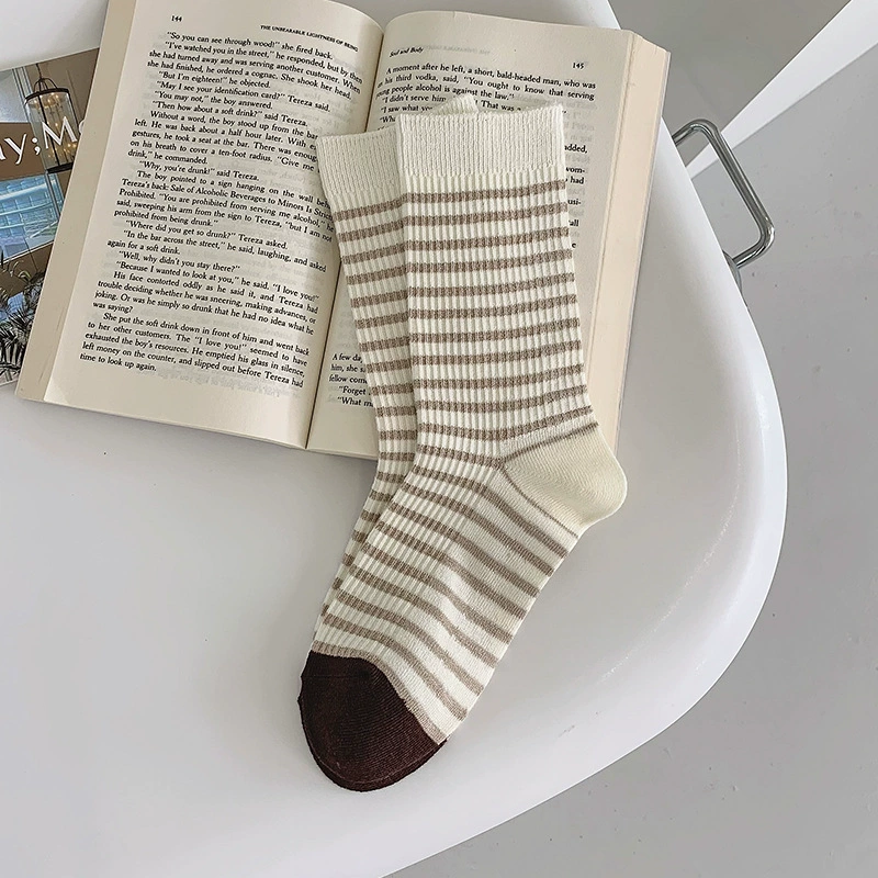 Тайд/ Tide, демисезонные cotton спортивные носки для колена, средняя длина, корейский стиль