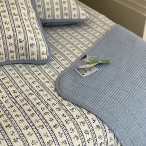 Cotton bed cover three-piece set Ins style pure cotton quilted bed cover thickened bed sheet three-piece set four seasons pure cotton bed cover