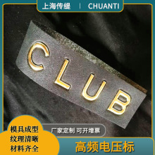 TPU立体烫标高周波烫唛热压电压标 热转印标logo商标 PVC金色胶章