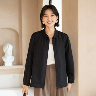 YUN韫小个子短外套女2026春秋新款高级感休闲宽松百搭翻领上衣