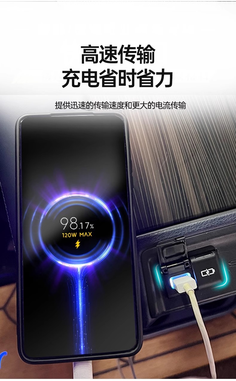 Suitable for Toyota Sienna and Granvia Fast Charging Module, Sienna Car Type-C to USB Charger Dual-Port Fast Charging