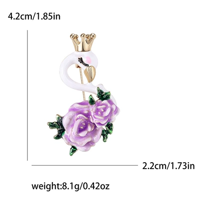 elegant swan pin temperament high-end | Yaxa sancaqları