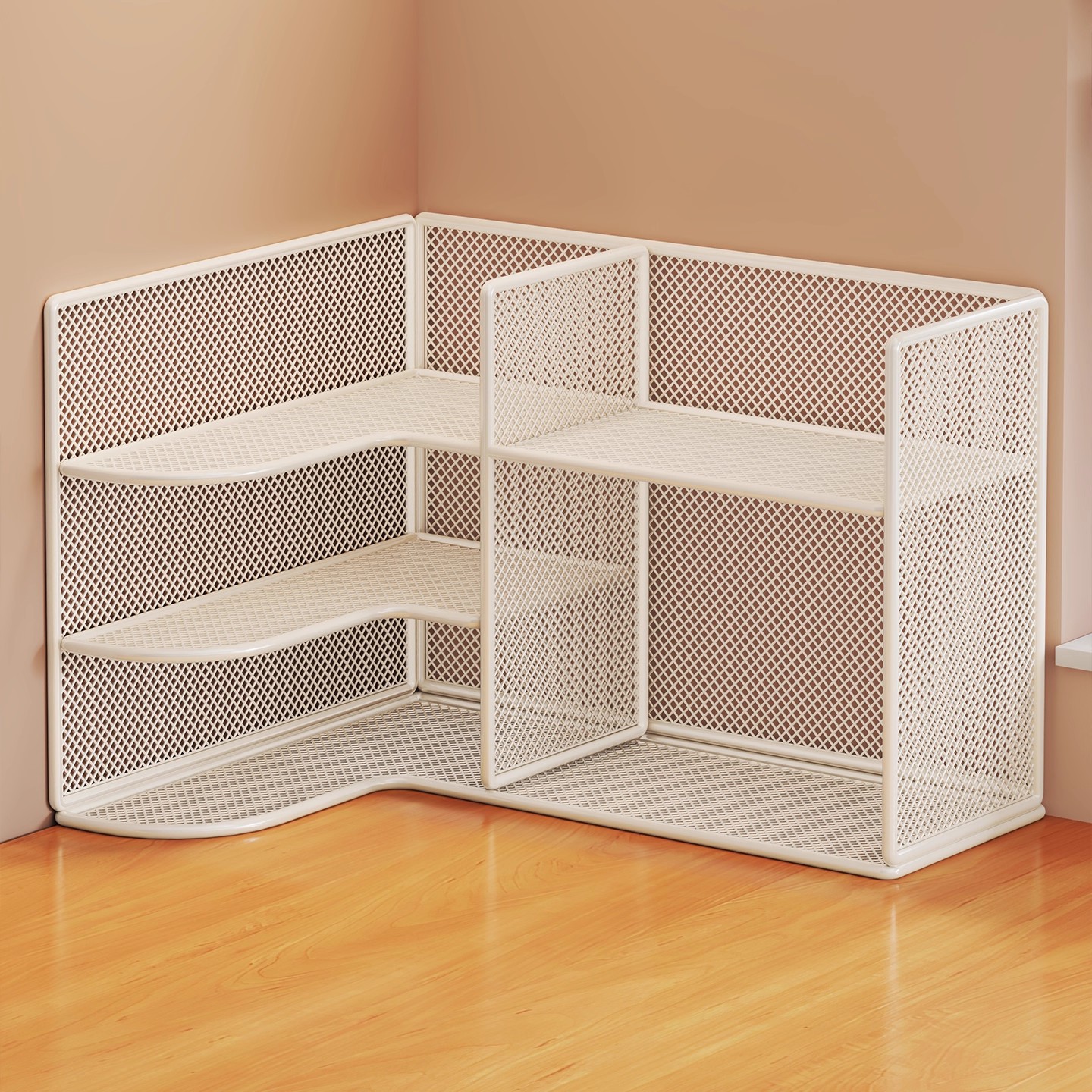 Desktop Corner Bookshelf Table Multi-Layer Book Storage Rack Simple Small Bookcase Office Corner File Storage Rack