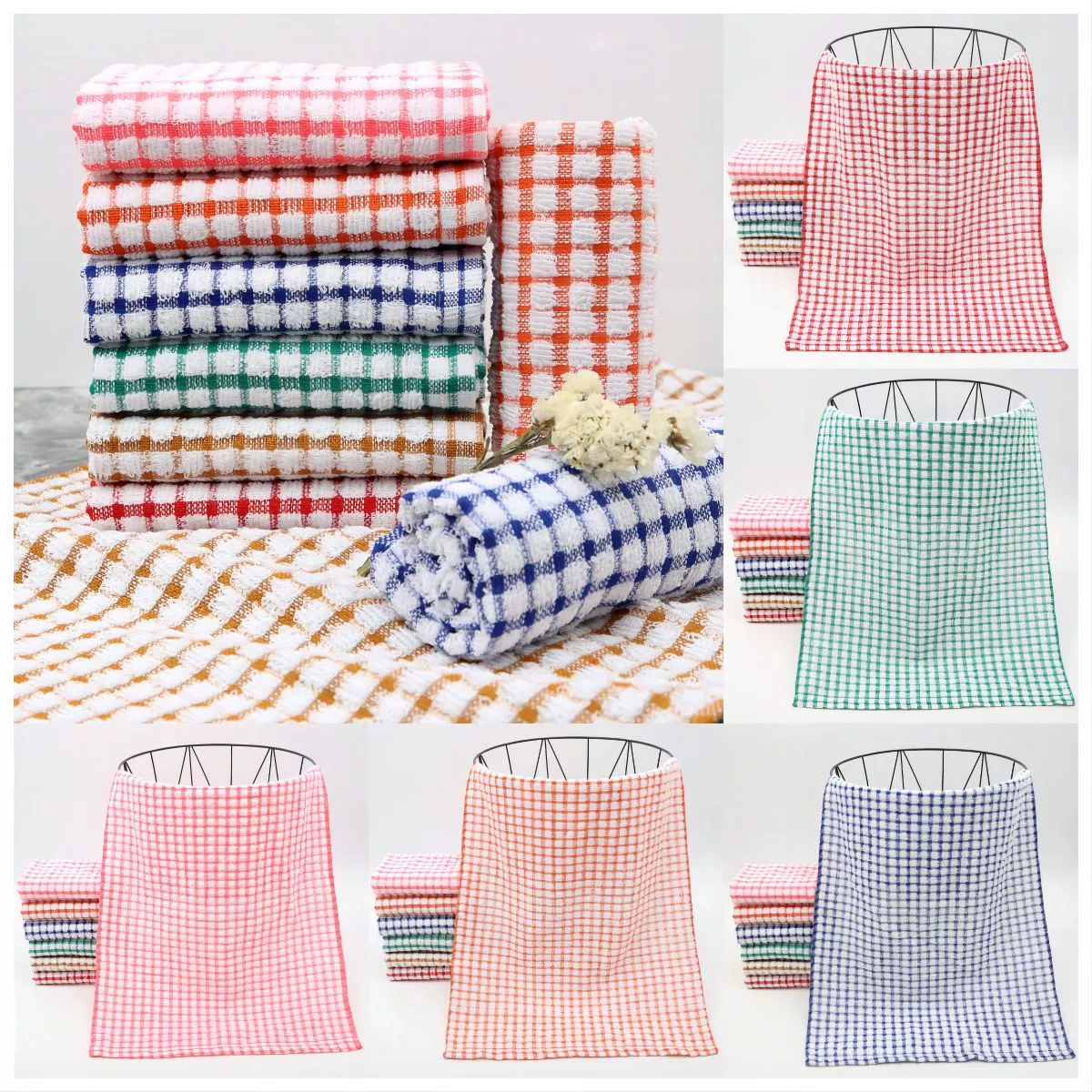 90G Yarn Dyed Tea Towel Factory Direct Sales Tea Towel 40*65CM Kitchen