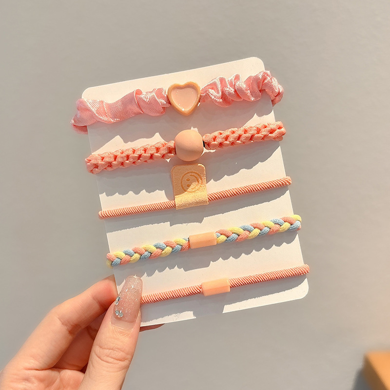 Cuerda para el cabello de dibujos animados, alta elasticidad y durabilidad, banda elástica para atar la cabeza, bola para mujer, lazo para el cabello, cuerda para la cabeza, nueva funda de cuero, accesorios para el cabello, todo fósforo