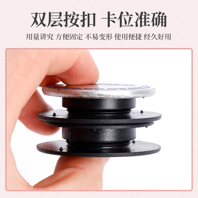 ABS copper buckle double-layer buckle automotive foot pad snap car foot pad accessories button wire ring slip-resistant fixing buckle 4