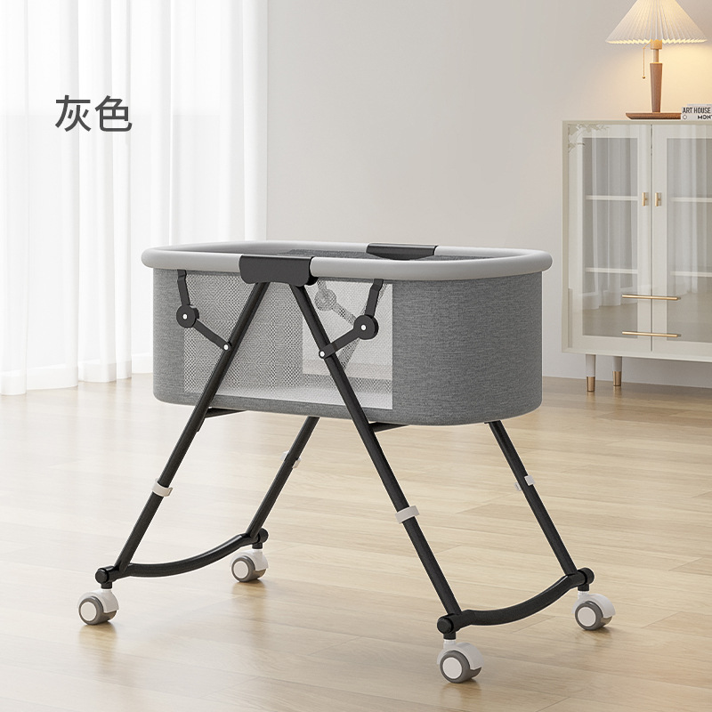 Cama de bebé móvil cuna cama portátil 2 en 1 plegable multifuncional bb cama recién nacida cama de empalme