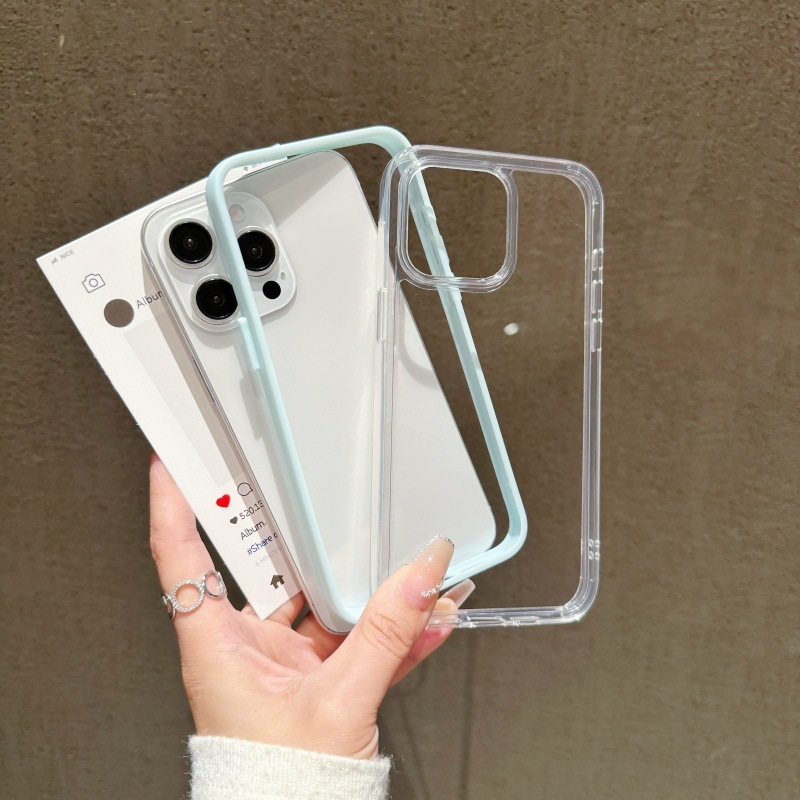 Apple 17pro スリーインワン携帯電話ケース透明落下防止保護カバー iphone17 アクリル携帯電話ケースに適しています|undefined