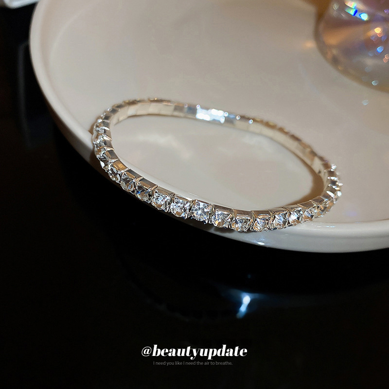 Corea del Sur garra diamante pulsera elástica luz lujo diseño versátil pulsera simple nicho estrellado pulsera joyería