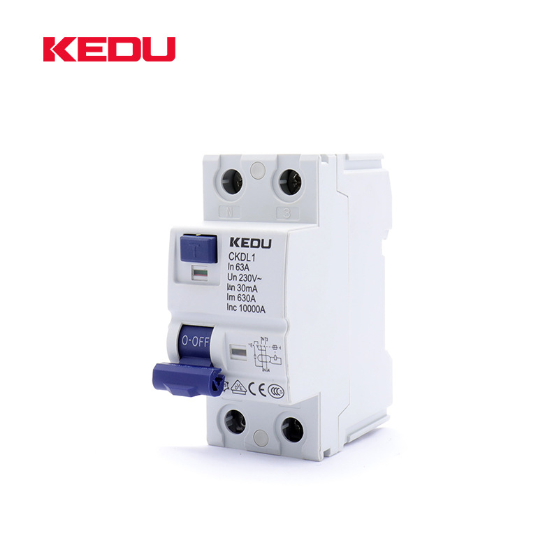 KEDU电磁式剩余电流断路器一体式漏电保护器空开开关CKDL1-63A