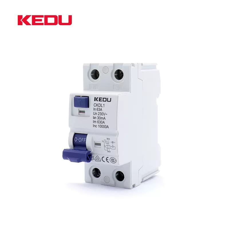 KEDU电磁式剩余电流断路器一体式漏电保护器空开开关CKDL1-63A