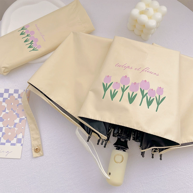 Полностью автоматический большой двойной зонт с защитой от солнца и УФ-защитой, кремовый зонт от дождя или солнца, виниловый солнцезащитный зонт