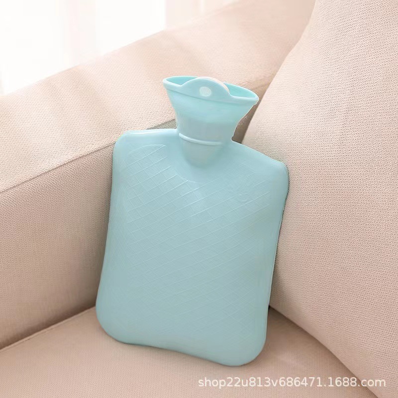 New portable striped hot water bag PVC water-filled hot water bag thickened water-filled bag thermal insulation fashion hand warmer for students