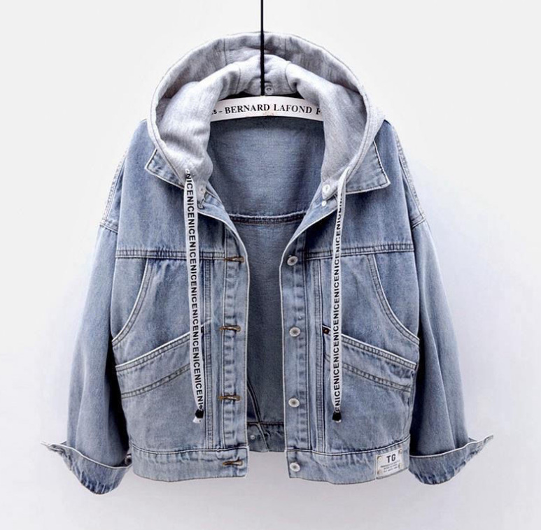 Frau Einfacher Stil Einfarbig Tasche Einreihig Mantel Jeansjacke display picture 1