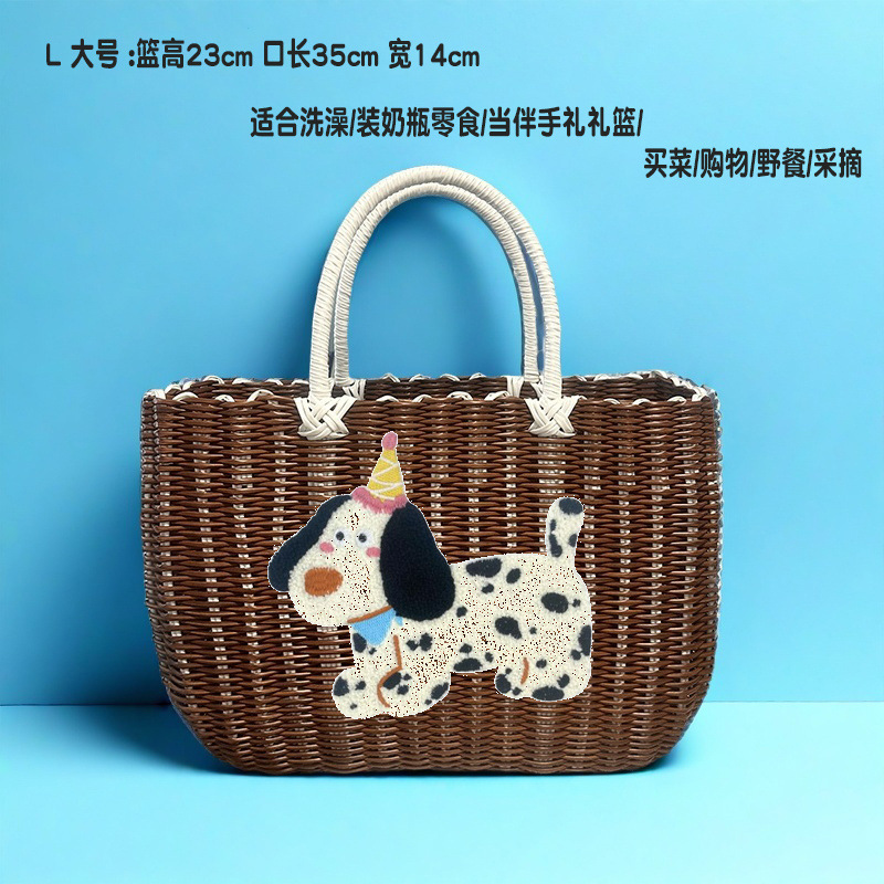 可爱狗狗伴手礼篮子野餐篮购物篮买菜篮拍照高颜值道具