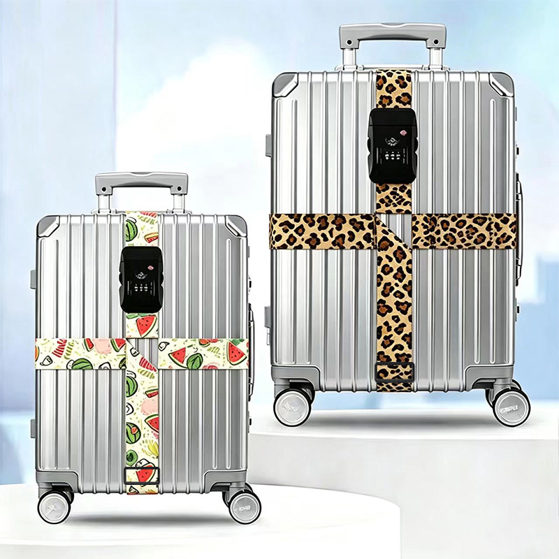 Triangular buckle, cross-shaped luggage strap, polyester luggage tie-down strap, travel suitcase fastening strap, luggage and suitcase anti-theft and explosion-proof thickened strap
