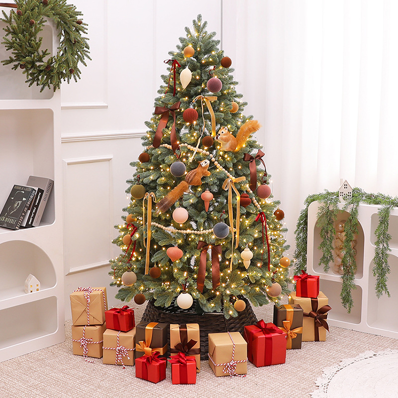 2025 nuevo árbol automático cifrado decoraciones de sala de estar doméstica grande diy paquete de árbol de Navidad decoraciones de Navidad