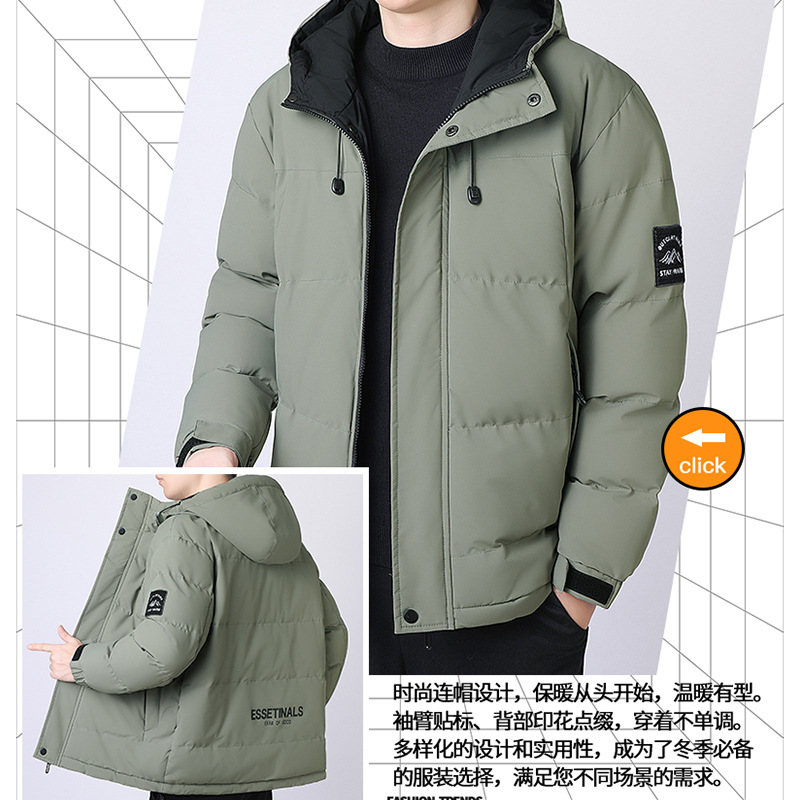 Invierno plumón chaqueta de algodón hombre de mediana edad grueso chaqueta de algodón cálida suelta chaqueta de algodón grande chaqueta de hombre