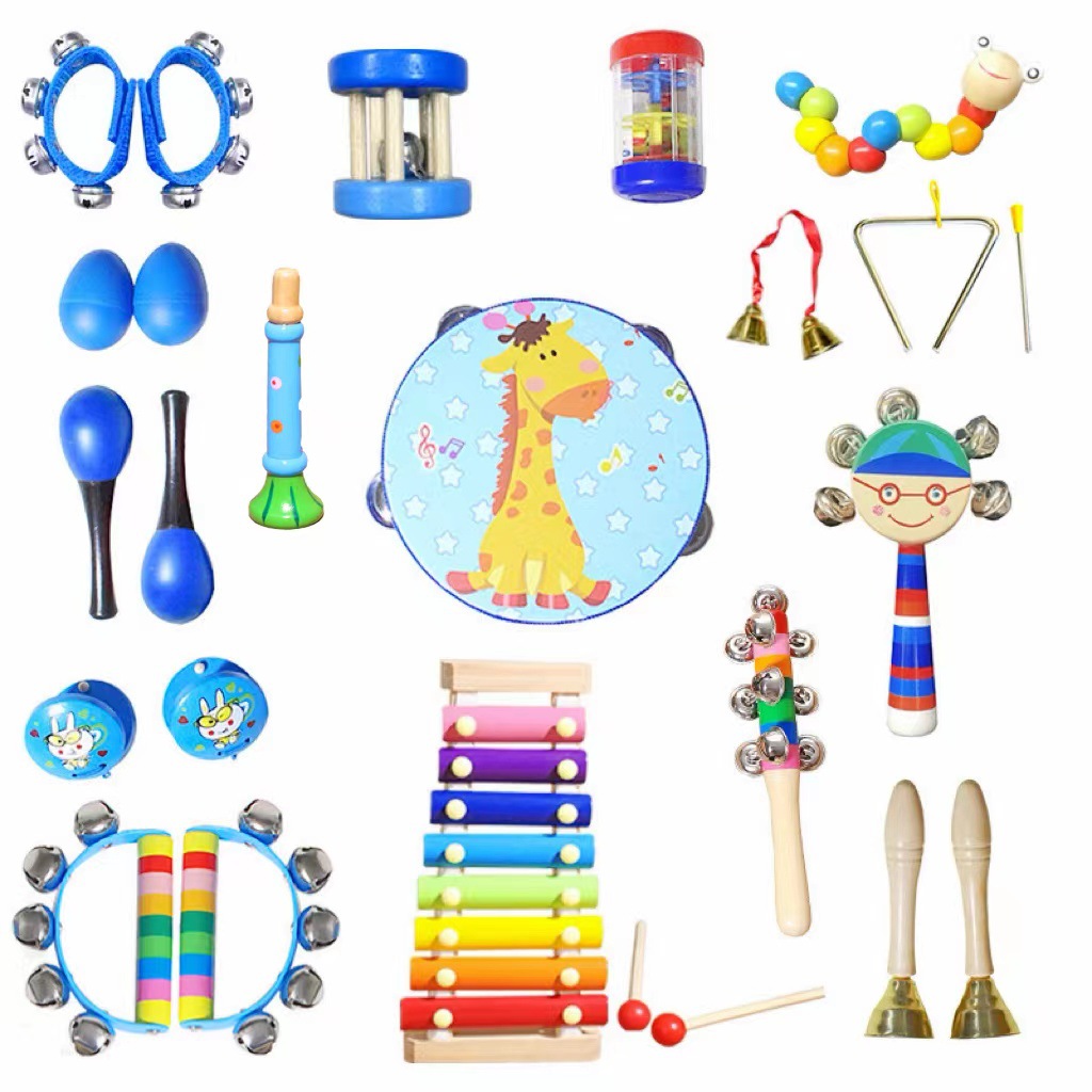 Conjunto de instrumentos musicales Orph 13 piezas juegos de música de percusión infantil juguetes auxiliares de enseñanza rojo image 12
