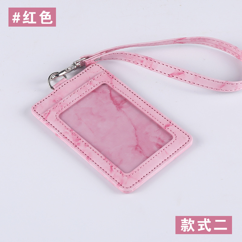 Jinbeisi tarjeta de trabajo Tarjeta de insignia titular cordón tarjeta de trabajo bancaria Tarjeta de insignia titular de la tarjeta etiqueta cubierta de cuero titular de la tarjeta de fábrica