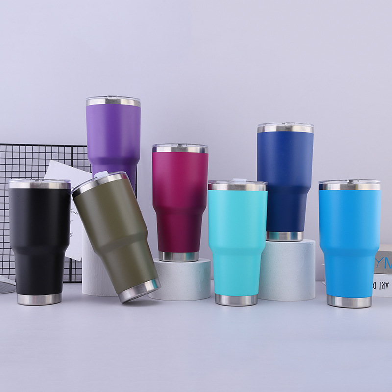 跨境30oz不锈钢汽车杯保温杯户外便携车载杯商务冰霸杯办公咖啡杯