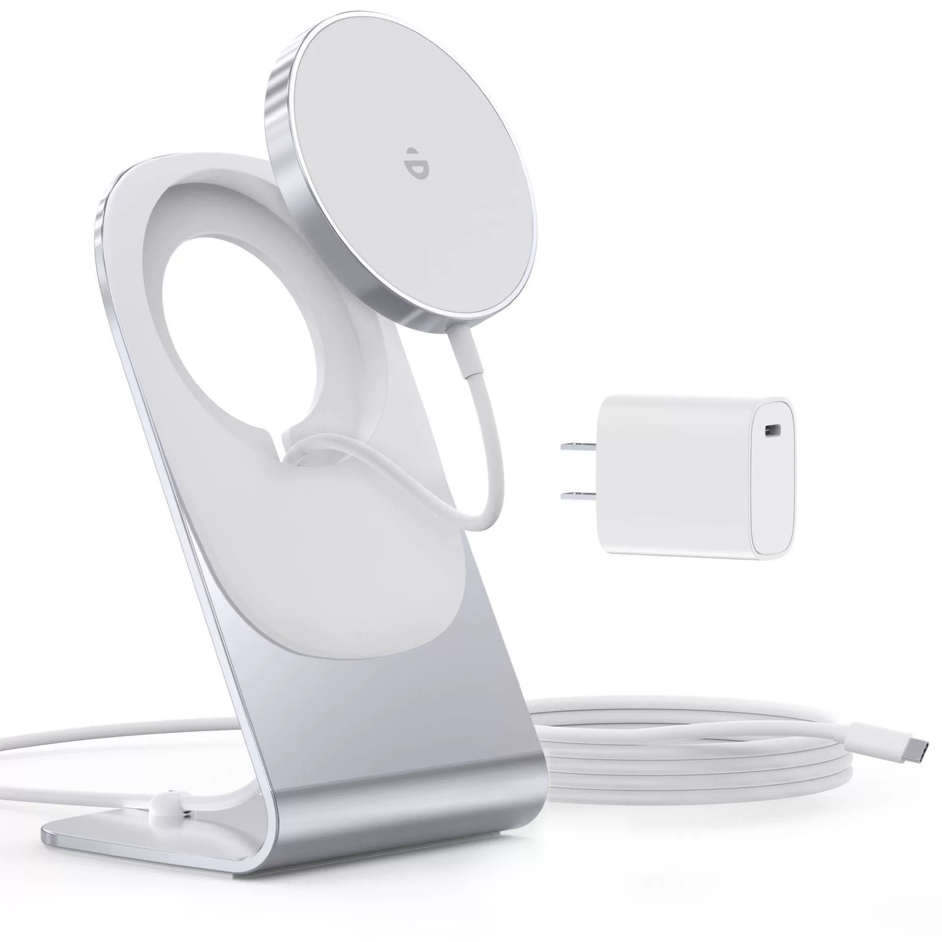 Трансграничный взрыв алюминиевого сплава держатель мобильного телефона магнитное всасывание magsafe беспроводной зарядки для iphone быстрой зарядки 15W вертикальный