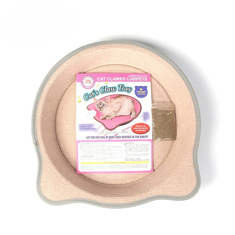 애완 동물 용품 도매 고양이 둥지 고양이 갈기 발 잡기 트레이 고양이 장난감 라운드 잡기 트레이