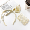 Telescopic fashionable headband, scalloped non-slip hairpins to go out, handheld foldable hair accessory, internet celebrity, Korean style