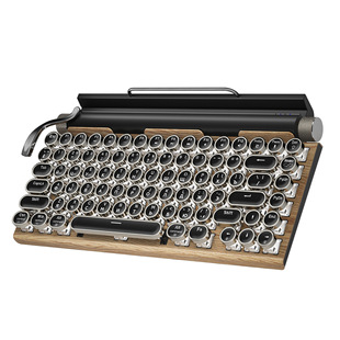 Retro Punk Green Axis Bluetooth Dual-Mode Mechanical Keyboard Customized Hot-Swappable Green Axis Customized Wholesale Typewriter