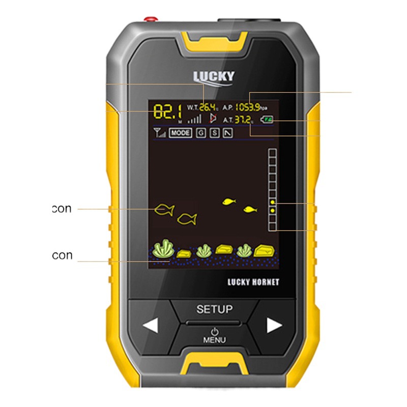 Lucky Fl218Tpa-W Wireless Color Screen Sonar Fish Finder Intelligent Fish Finder Cross-Border Outdoor