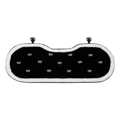 Plush Car Headrest Lumbar Support – Waist support - rabbit-fur-white-edge-multiple-bows-cushions-back-row