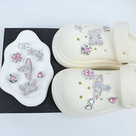 洞洞鞋配饰鞋花鞋扣可拆卸鞋面装饰配件蝴蝶四叶草爱心星星月亮点