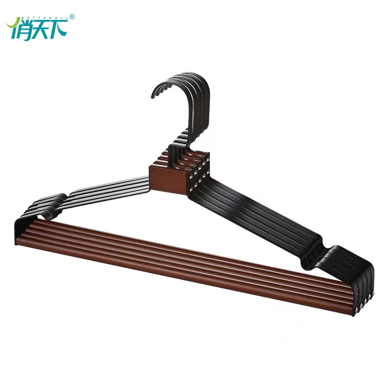 Percha de haya de hierro de alta calidad de lujo de hierro de alta calidad moderna ropa de hombro de soporte sin costuras de traje de hotel antideslizante