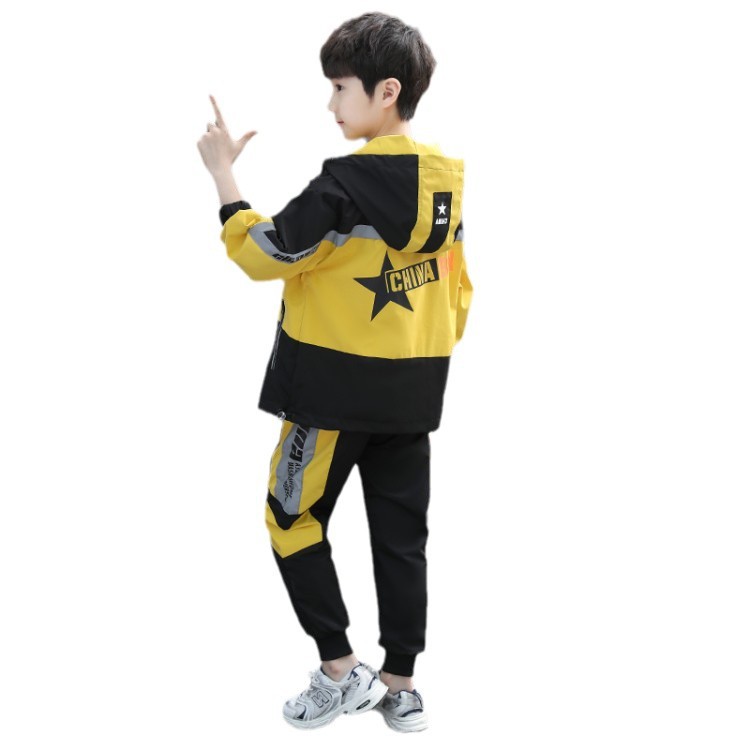 초가을 소년 세트 2024 새로운 아동복 큰 어린이 가을 잘 생긴 외국 소년 한국 스포츠 패션 옷