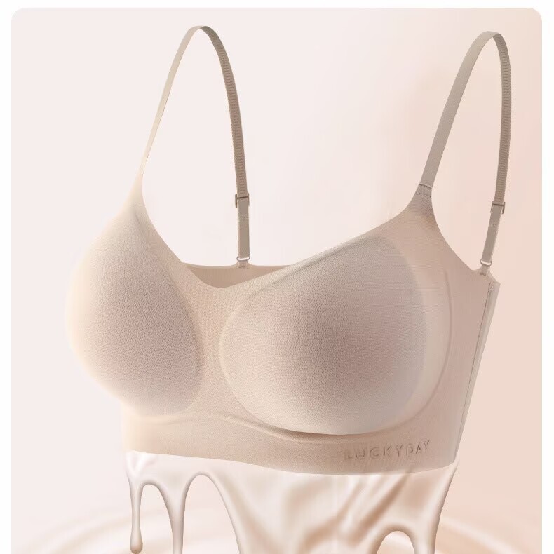Liquid Foundation, Large Bust Minimizing, Beautiful Back Bra, Women's Soft Support, Seamless Invisible Anti-Sagging, Gathering and Shaping Bra for Women