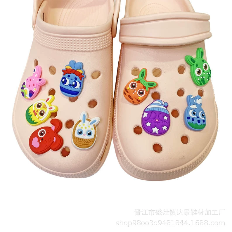 Новые Пасхальные мягкие резиновые туфли на декоративные пряжки Аксессуары Обувь Обувь Цветочная застежка DIY Обувь Спотовые Оптовые