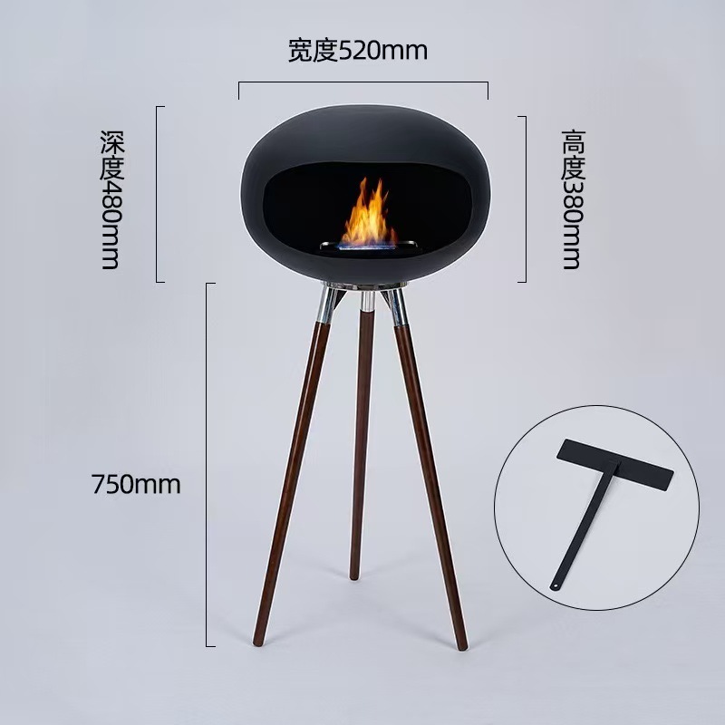 自立型暖炉、本物の暖炉、屋外および屋内装飾、ハイエンドの雰囲気のあるアーティストアルコール暖炉、現在のクロスボーダー限定|undefined