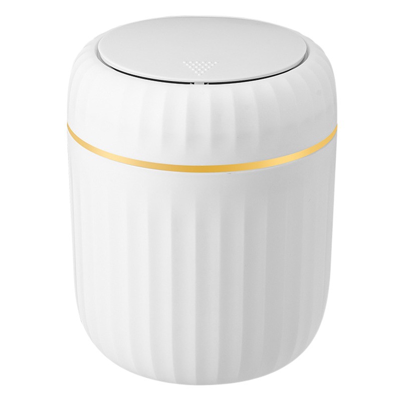 Light luxury push-type desktop trash can creative small coffee table office living room study with lid trash can