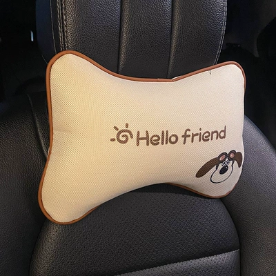 Five-piece Cute Summer Seat – Seat cushion, seat cover - glasses-dog-headrest-single