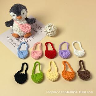 Hand-woven DIY bag Bluetooth headphone bag clothing accessories mini wool woven small bag wholesale