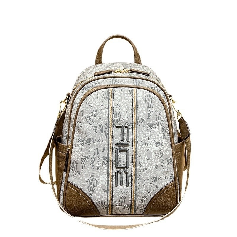 Embroidered Printed Backpack For Women Stylish Versatile Bag_voghion.com