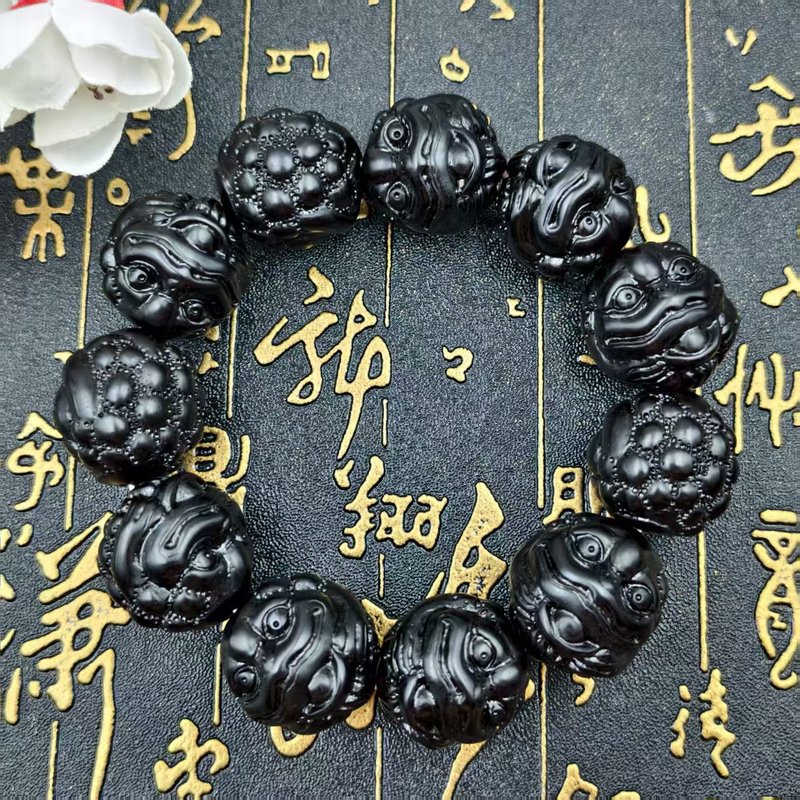 复古做旧琥珀蜜蜡树脂貔貅手串药珀中式文玩手链男女手饰厂家批发|undefined