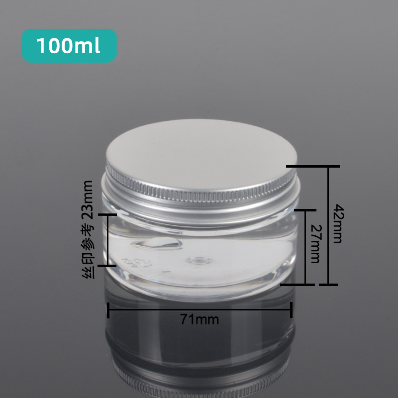 200ml Aluminum Cap Transparent Wide Mouth Bottle with Various Specifications Pet Universal Seal Factory Price Honey Nuts Roasted Seeds and Nuts Snack Jar