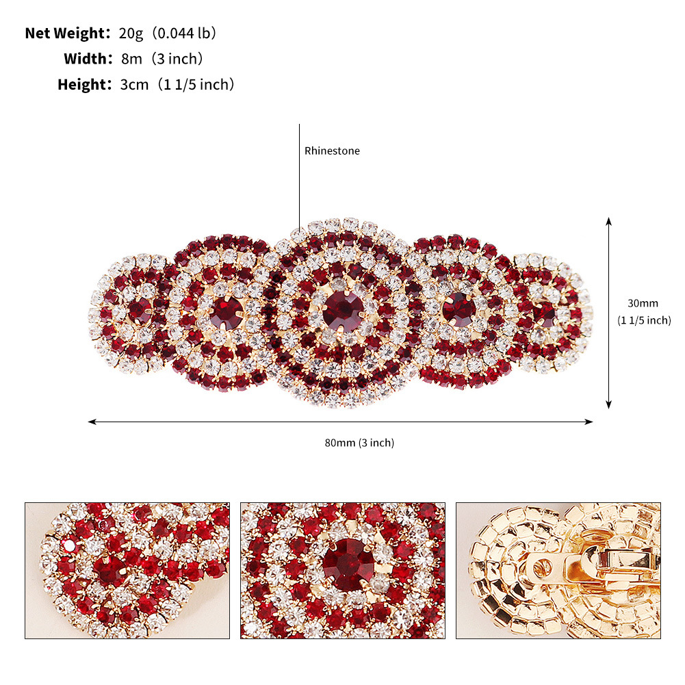 20g Weight Hair Clip Hair Accessories Type 1 Piece Quantity Banquet, Party Occasion Rhinestone Material Heart Shape, Bow Knot Pattern All Seasons Season Women's Gender Elegant, Shiny Style Elegant Shiny Women's Heart Shape Bow Knot Rhinestone Hair Clip 2