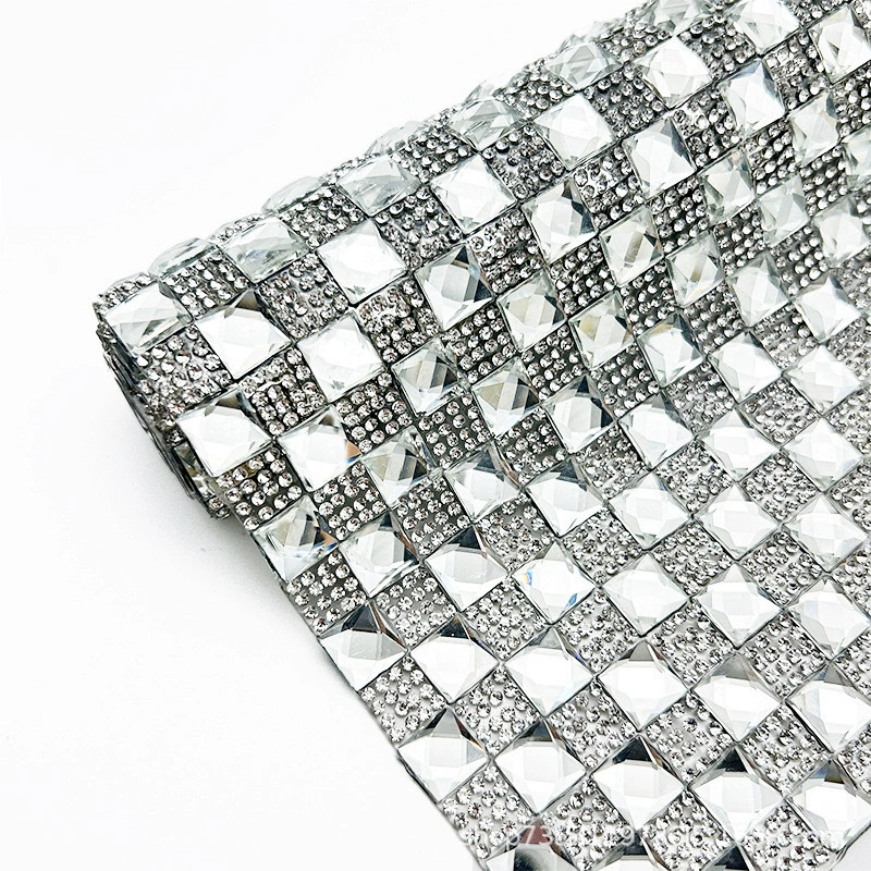 Nuevo tipo de vidrio cuadrado diamante de agua adhesivo de fusión en caliente taladro de malla autoadhesivo taladro de decoración de automóviles taladro taladro taladro de maleta diy