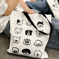 2025 新しいバッグ漫画キャンバスバッグかわいいハンドバッグ大容量クリエイティブショルダーバッグカジュアル多用途女性のバッグ