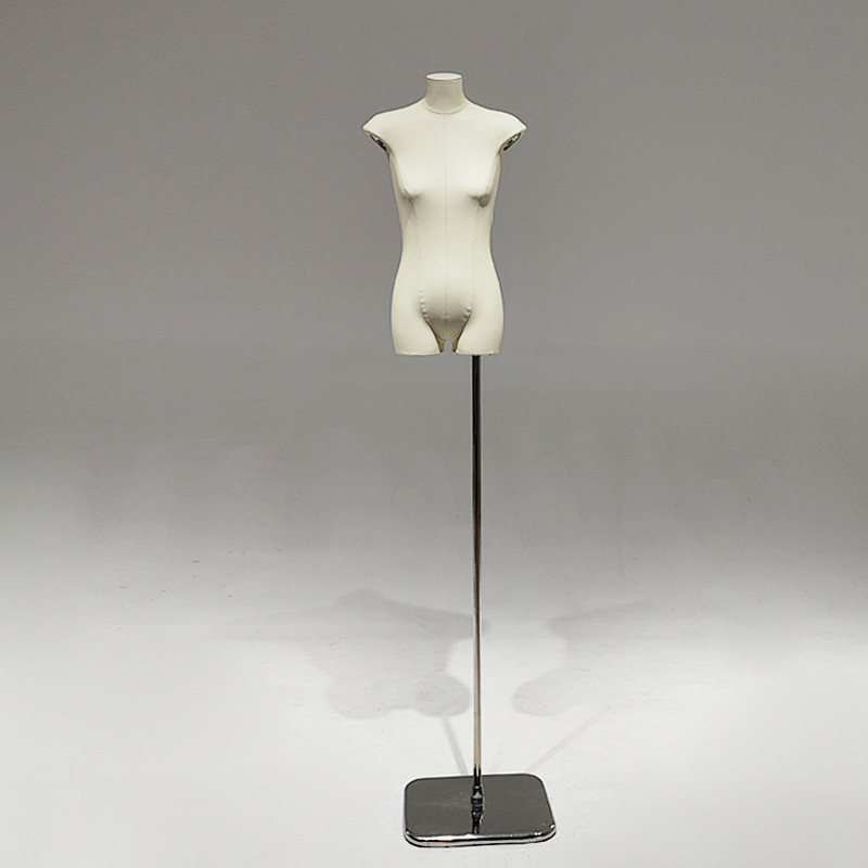 Cuero coreano PU modelo de cuerpo plano accesorios tienda de ropa de mujer mitad plano pecho pequeño estante de exhibición de ropa maniquí de ventana