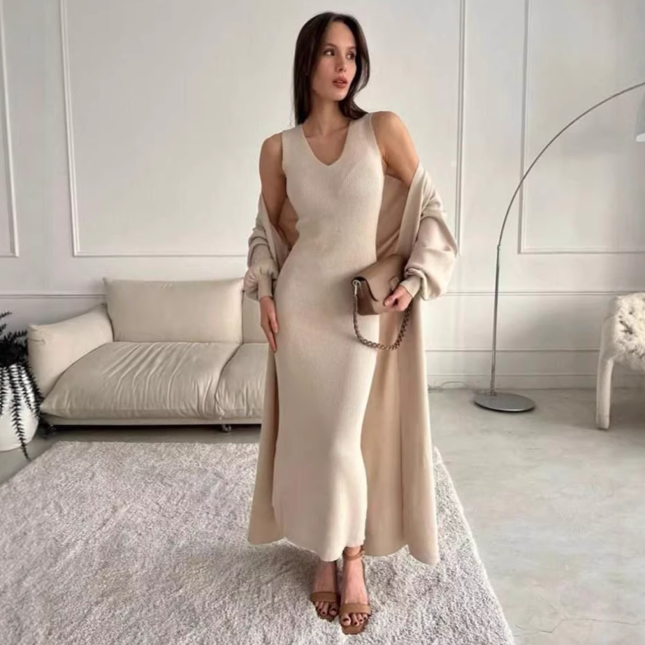 autumn elegant solid long skirt