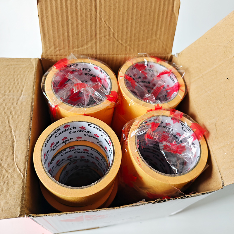 Maple Leaf 50mm Width 18m Long Masking Tape Spray Paint Masking Tape Decoration Wall Hand-Tearable Protective Tape
