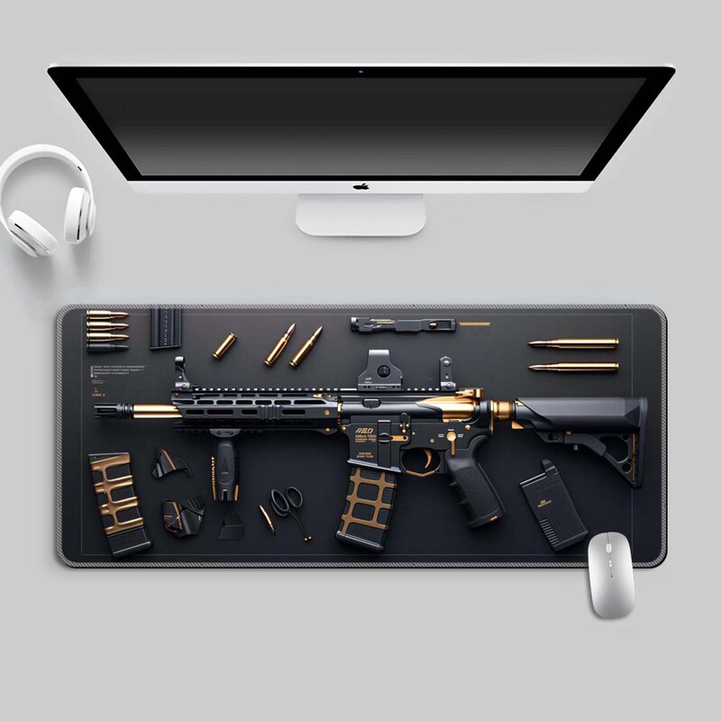 跨境军事武器吃鸡鼠标垫大号滑鼠墊枪械分解桌垫枪支mousepad装备|undefined
